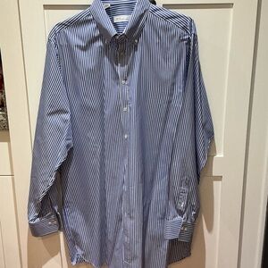 Nordstrom Men's Striped Dress Shirt in Blue and White